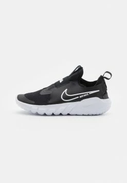 Nike Performance FLEX RUNNER 2 GS UNISEX - Neutral Running Shoes - Black/white/photo Blue/university Gold
