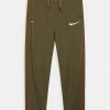 Nike Performance FC LIBERO PANT - Tracksuit Bottoms - Medium Olive/habanero Red/white