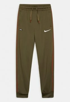 Nike Performance FC LIBERO PANT - Tracksuit Bottoms - Medium Olive/habanero Red/white