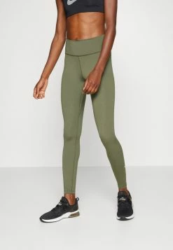 Nike Performance ONE - Leggings - Medium Olive/white