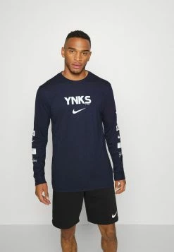 Nike Performance MLB NEW YORK YANKEES DOUBLE HEADER LONGSLEEVE - Club Wear - Midnight Navy