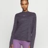 Nike Performance RUN - Long Sleeved Top - Cave Purple/atomic Orange