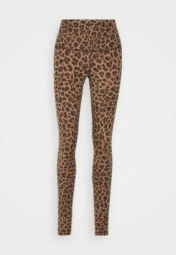 Nike Performance ONE LEOPARD - Leggings - Archaeo Brown/white