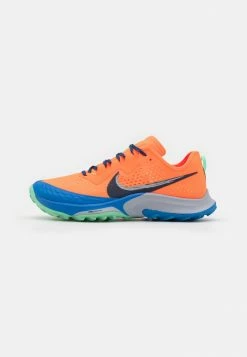 Nike Performance AIR ZOOM TERRA KIGER 7 - Trail Running Shoes - Total Orange/obsidian/signal Blue/wolf Grey/green Glow/melon Tint
