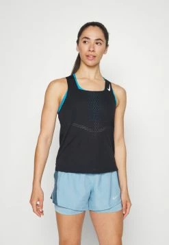 Nike Performance AROSWFT SINGLET - Sports T-shirt - Black/white -Nike Performance store abf40030732646a1b5e78253133bbdb4