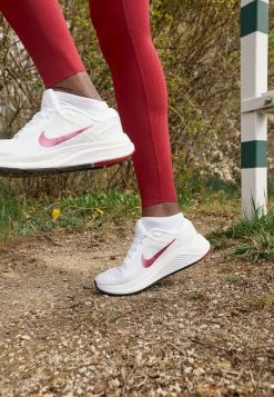Nike Performance W AIR ZOOM STRUCTURE - Neutral Running Shoes - White/pink Prime/mystic Hibiscus -Nike Performance store ae76346de92d4658b0fa82c828838874