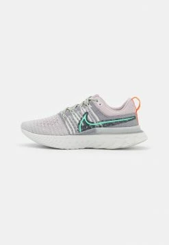 Nike Performance REACT INFINITY RUN FK 2 MFS - Neutral Running Shoes - Violet Ash/light Menta/particle Grey/platinum Tint/plum Fog/total Orange
