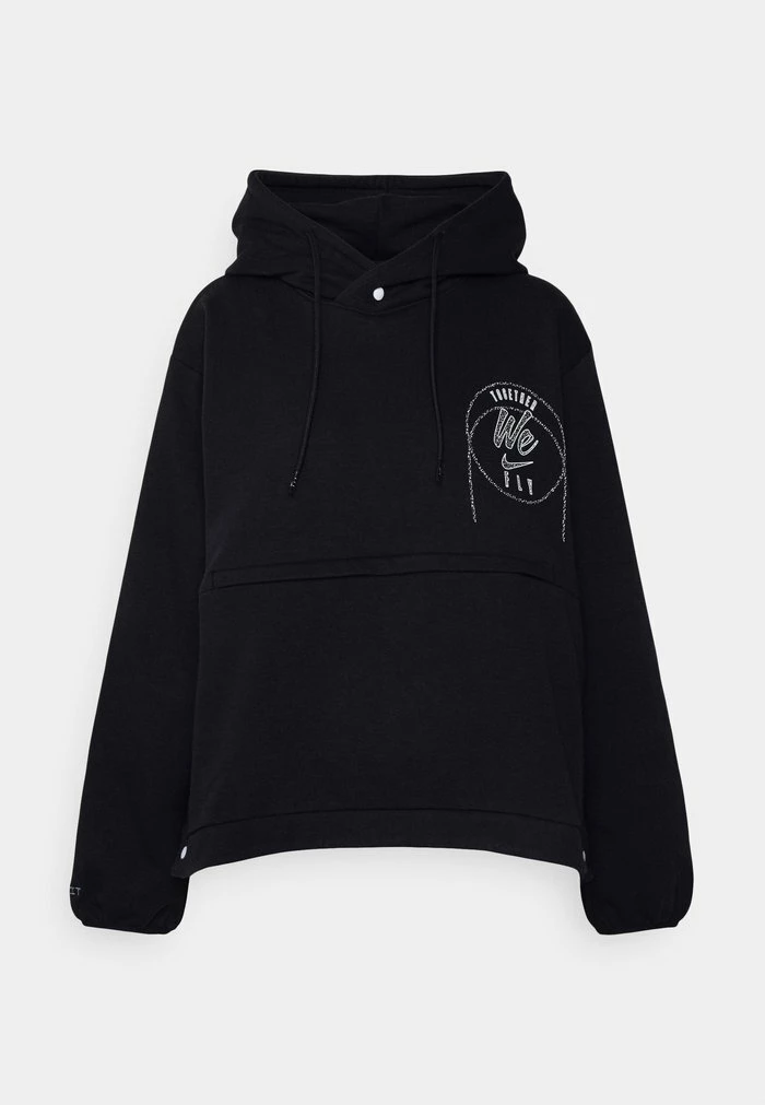 Nike Performance DRY FIT HOODIE - Hoodie - Black/white 5 Nike Performance DRY FIT HOODIE - Hoodie - Black/white - Image 5