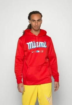 Nike Performance MLB MIAMI MARLINS CITY CONNECT THERMA HOODIE - Hoodie - University Red/white