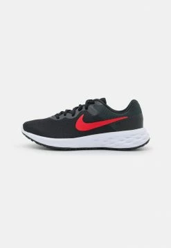 Nike Performance REVOLUTION 6 NN - Neutral Running Shoes - Black/university Red/anthracite
