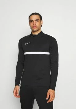 Nike Performance ACADEMY DRILL - Fleece Jumper - Black/white