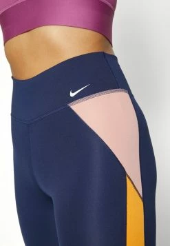 Nike Performance ONE - Leggings - Midnight Navy/light Curry -Nike Performance store b0ca566cff254d10a94442d405e583a9