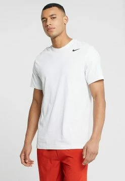 Nike Performance SOLID - Sports T-shirt - Birch Heather/black