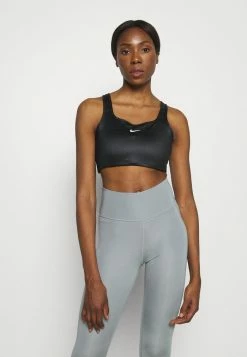 Nike Performance SHINE BRA - Medium Support Sports Bra - Black/white