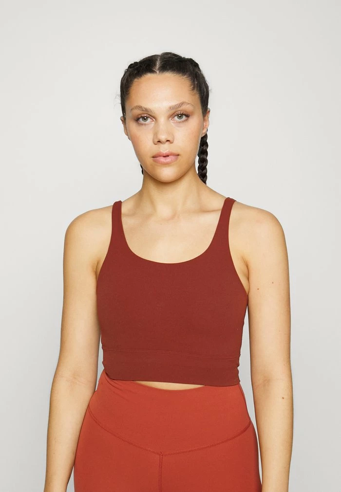 Nike Performance THE YOGA LUXE CROP TANK - Top - Oxen Brown/iron Grey 1 Nike Performance THE YOGA LUXE CROP TANK - Top - Oxen Brown/iron Grey