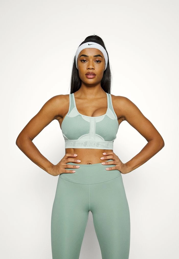 Nike Performance BRA - Medium Support Sports Bra - Grey Haze 1 Nike Performance BRA - Medium Support Sports Bra - Grey Haze
