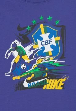 Nike Performance BRASIL PLAY TEE UNISEX - Print T-shirt - Paramount Blue -Nike Performance store b23b5474d3d148309c53089e34f43108