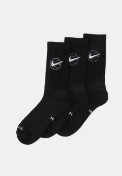Nike Performance BASKETBALL SOCKS 3 PACK - Sports Socks - Black/white