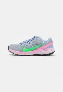 Nike Performance JUNIPER TRAIL - Trail Running Shoes - Wolf Grey/green Strike/light Marine/pink Rise/hyper Royal/black