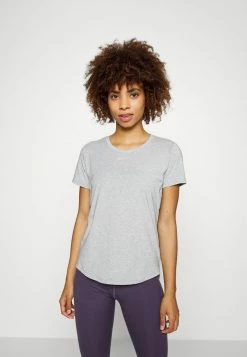 Nike Performance W NK ONE LUXE DF SS STD - Basic T-shirt - Particle Grey