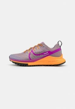 Nike Performance REACT PEGASUS TRAIL 4 - Trail Running Shoes - Purple Smoke/vivid Purple/total Orange/peach Cream/light Thistle