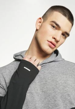 Nike Performance HOOD - Long Sleeved Top - Black/pure -Nike Performance store b6a7c654b7b945fe831705627a6db67f