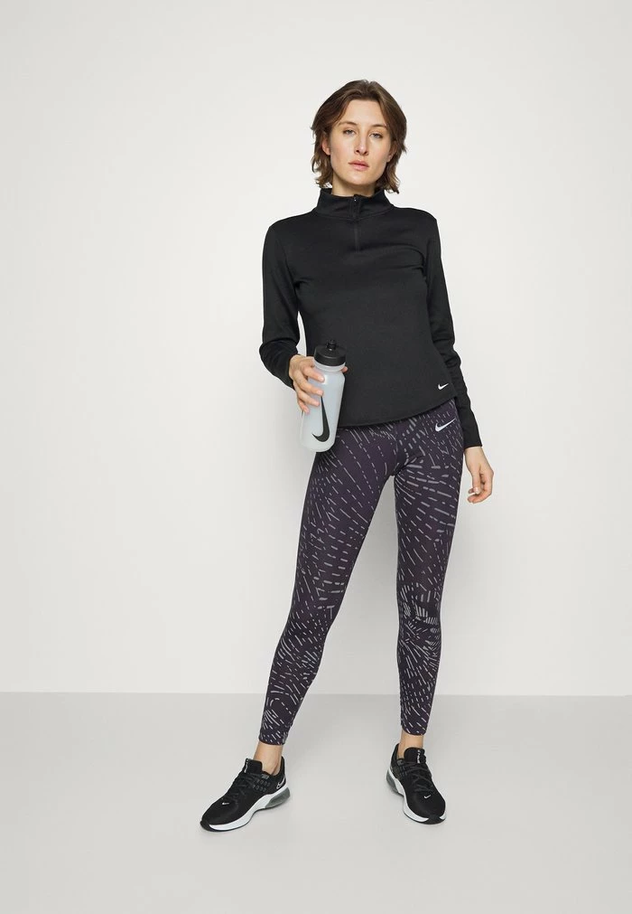 Nike Performance ONE - Fleece Jumper - Black/white 2 Nike Performance ONE - Fleece Jumper - Black/white - Image 2