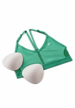 Nike Performance INDY V NECK BRA - Light Support Sports Bra - Evergreen -Nike Performance store b7209b9e232043bd985864e7f1a4ba12