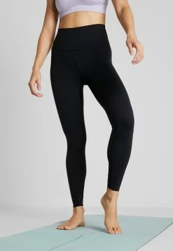 Nike Performance NIKE YOGA LUXE 7/8-INFINALON-LEGGINGS MIT HOHEM TAILLENBUND FÜR DAMEN - Leggings - Black/dark Smoke Grey