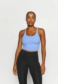 Nike Performance THE YOGA LUXE CROP TANK - Top - Royal Pulse/aluminium