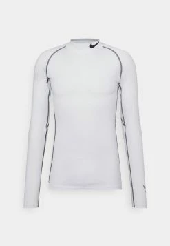 Nike Performance TIGHT MOCK - Long Sleeved Top - White/black