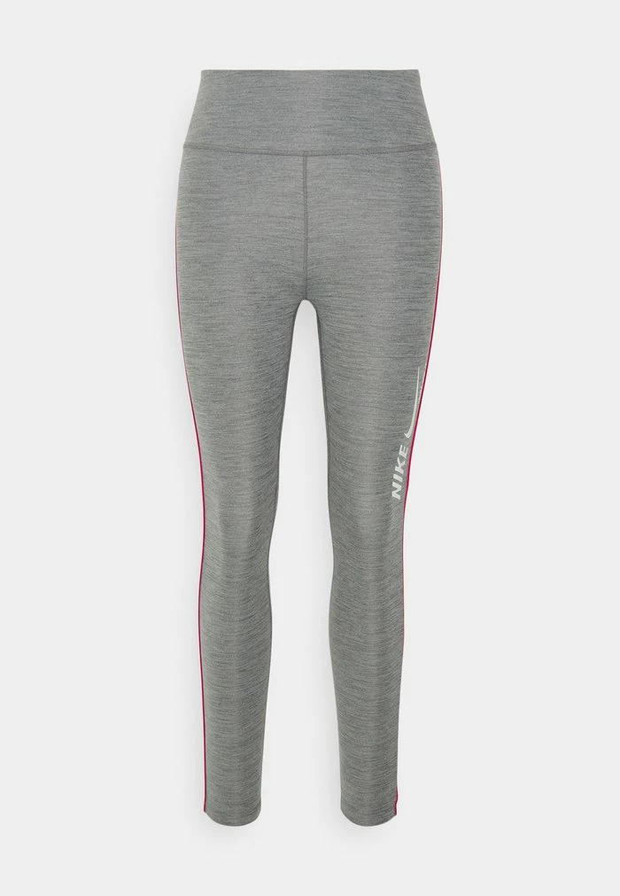 Nike Performance ONE - Leggings - Iron Grey Heather/mystic Hibiscus/white 1 Nike Performance ONE - Leggings - Iron Grey Heather/mystic Hibiscus/white