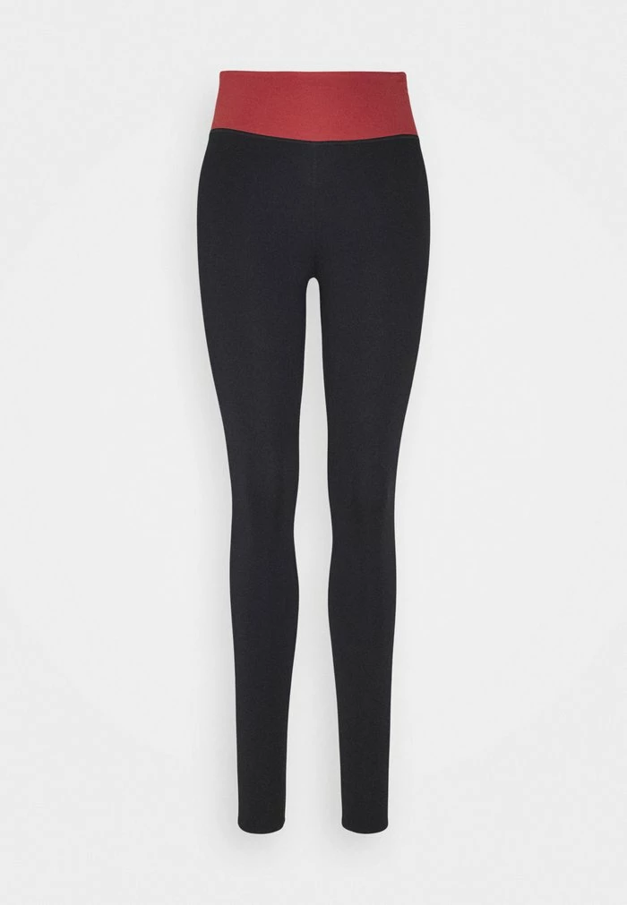Nike Performance ONE LUXE - Leggings - Black/canyon Rust 4 Nike Performance ONE LUXE - Leggings - Black/canyon Rust - Image 4