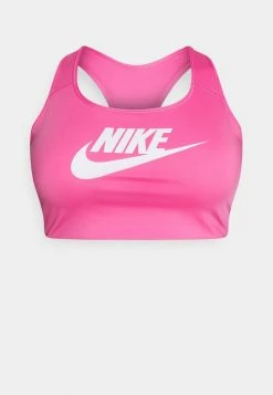Nike Performance FUTURA BRA - Medium Support Sports Bra - Pinksiclewhite