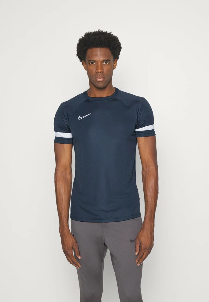 Nike Performance ACADEMY 21 - Sports T-shirt - Thunder Blue/white 1 Nike Performance ACADEMY 21 - Sports T-shirt - Thunder Blue/white