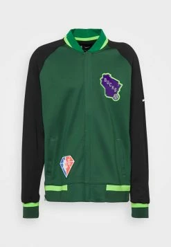 Nike Performance NBA MILWAUKEE BUCKS MOMENTS MIXTAPES SHOWTIME LONG SLEEVE WARM UP - Club Wear - Fir/black/white