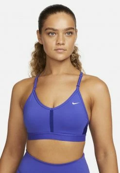 Nike Performance INDY V NECK BRA - Light Support Sports Bra - Lapis/deep Royal Blue/lapis/(white)