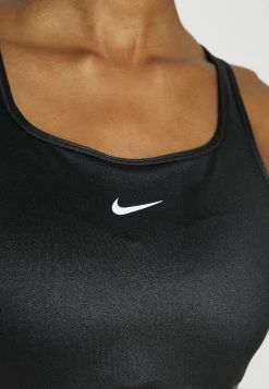Nike Performance SHINE BRA - Medium Support Sports Bra - Black/white -Nike Performance store be35871ea8d940169bd7435b33136155