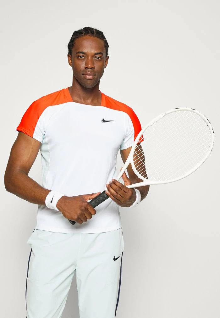 Nike Performance ADVANTAGE SLAM - Sports T-shirt - White/team Orange/glacier Blue/black 4 Nike Performance ADVANTAGE SLAM - Sports T-shirt - White/team Orange/glacier Blue/black - Image 4