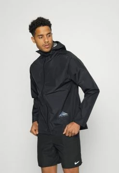 Nike Performance TRAIL JACKET - Outdoor Jacket - Black/dark Smoke Grey