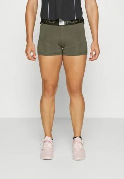 Nike Performance SHORT - Leggings - Medium Olive/sequoia/white