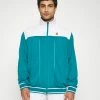 Nike Performance COURT HERITAGE JACKET - Fleece Jacket - Bright Spruce/white