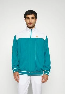 Nike Performance COURT HERITAGE JACKET - Fleece Jacket - Bright Spruce/white