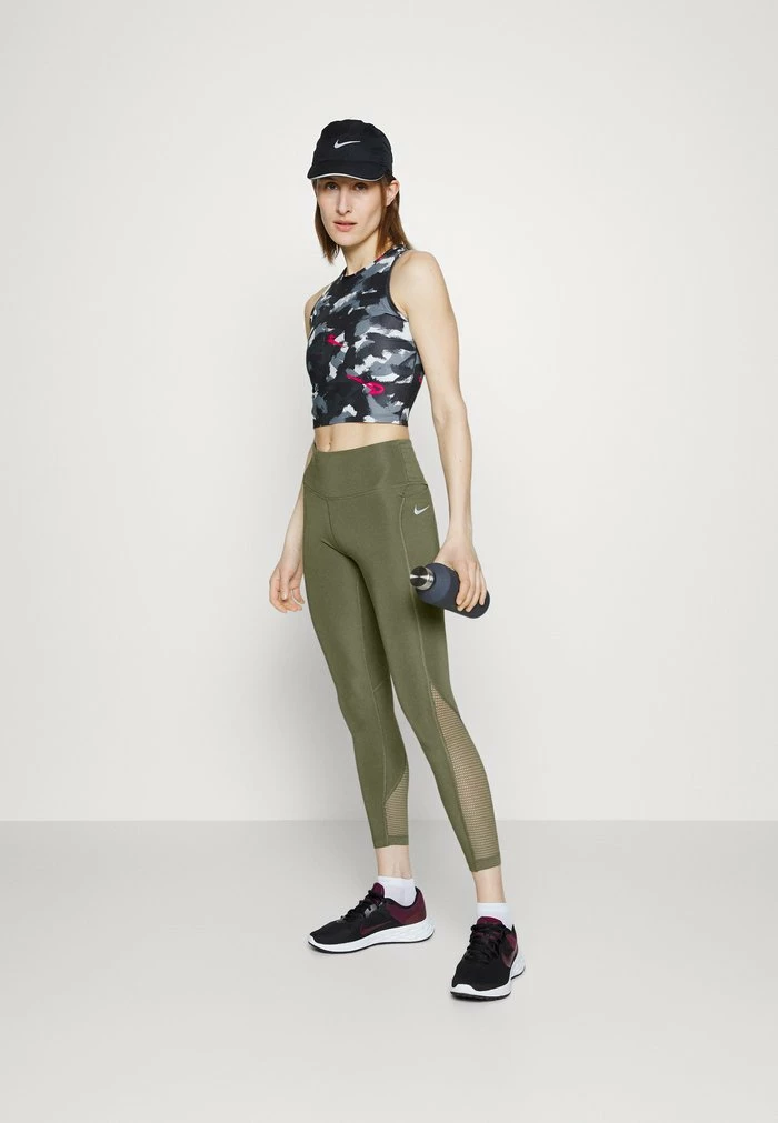 Nike Performance Leggings - Medium Olive/reflective Silver 2 Nike Performance Leggings - Medium Olive/reflective Silver - Image 2