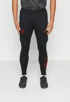 Nike Performance PARIS ST GERMAIN STRIKE PANT AWAYAY - Tracksuit Bottoms - Black/black/bright Crimson
