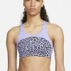 Nike Performance BRA - Medium Support Sports Bra - Light Thistle Light Thistle White