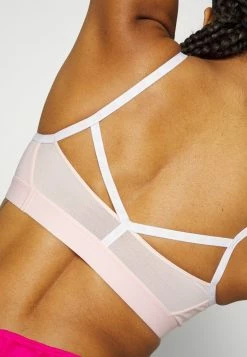 Nike Performance AIR INDY LOGO BRA - Light Support Sports Bra - Atmosphere/white -Nike Performance store c1520974e1ea4a9ca7fe5104a54ae92f