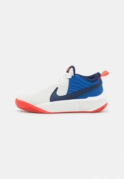 Nike Performance TEAM HUSTLE 10 UNISEX - Basketball Shoes - Summit White/midnight Navy/game Royal