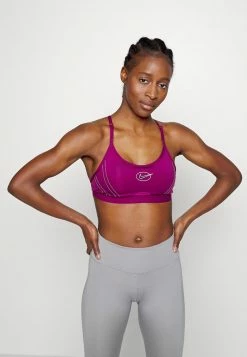 Nike Performance INDY BRA - Light Support Sports Bra - Sangria/white/black