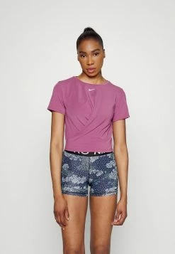 Nike Performance ONE LUXE - Sports T-shirt - Light Bordeaux/silver